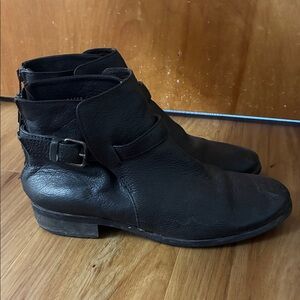 J. Crew Black Leather Ankle Boots